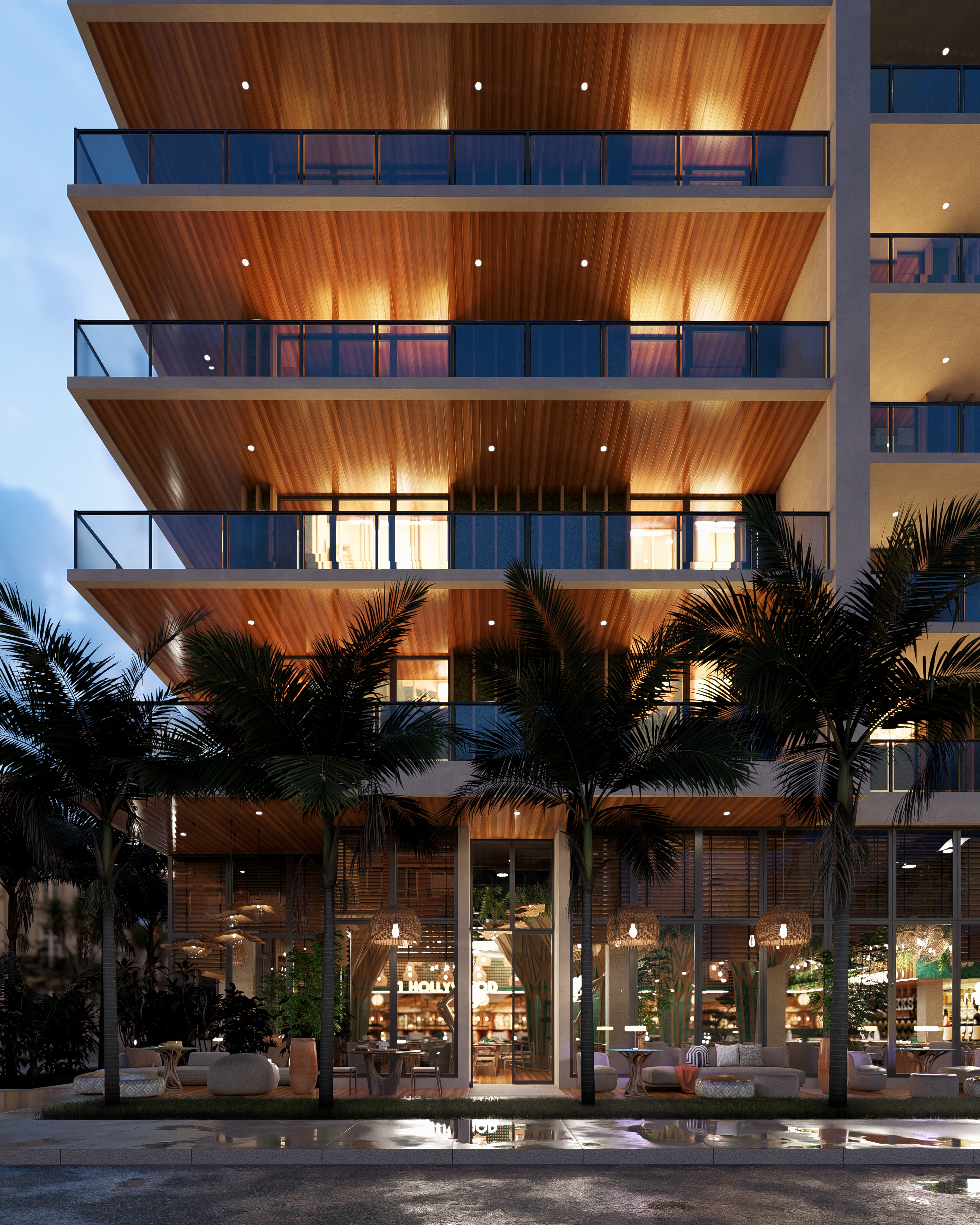 outside area with tropical landscaping