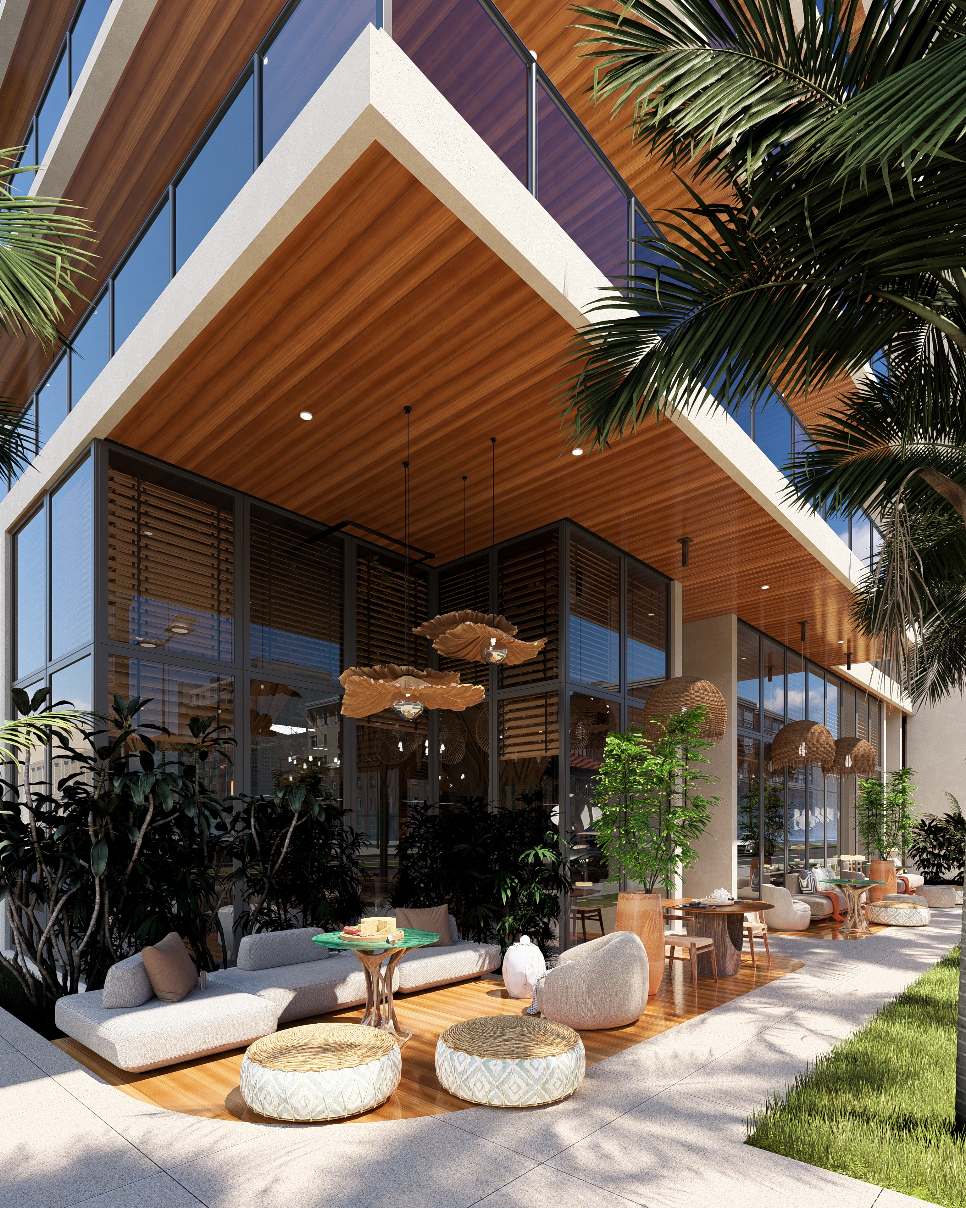 seating with comfortable seats outside