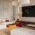 a living room with a fireplace